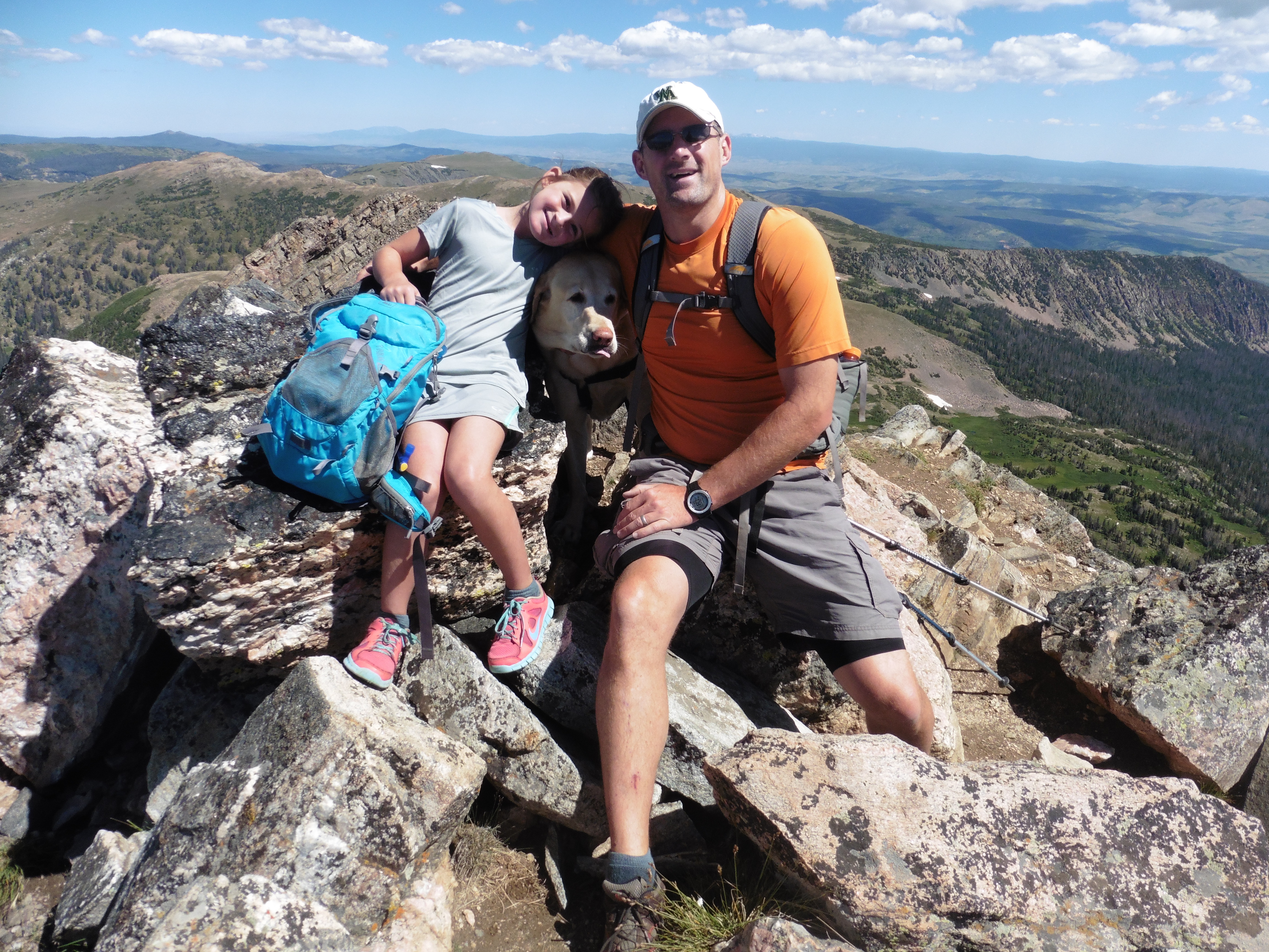 Half of the family at the top of Routt County