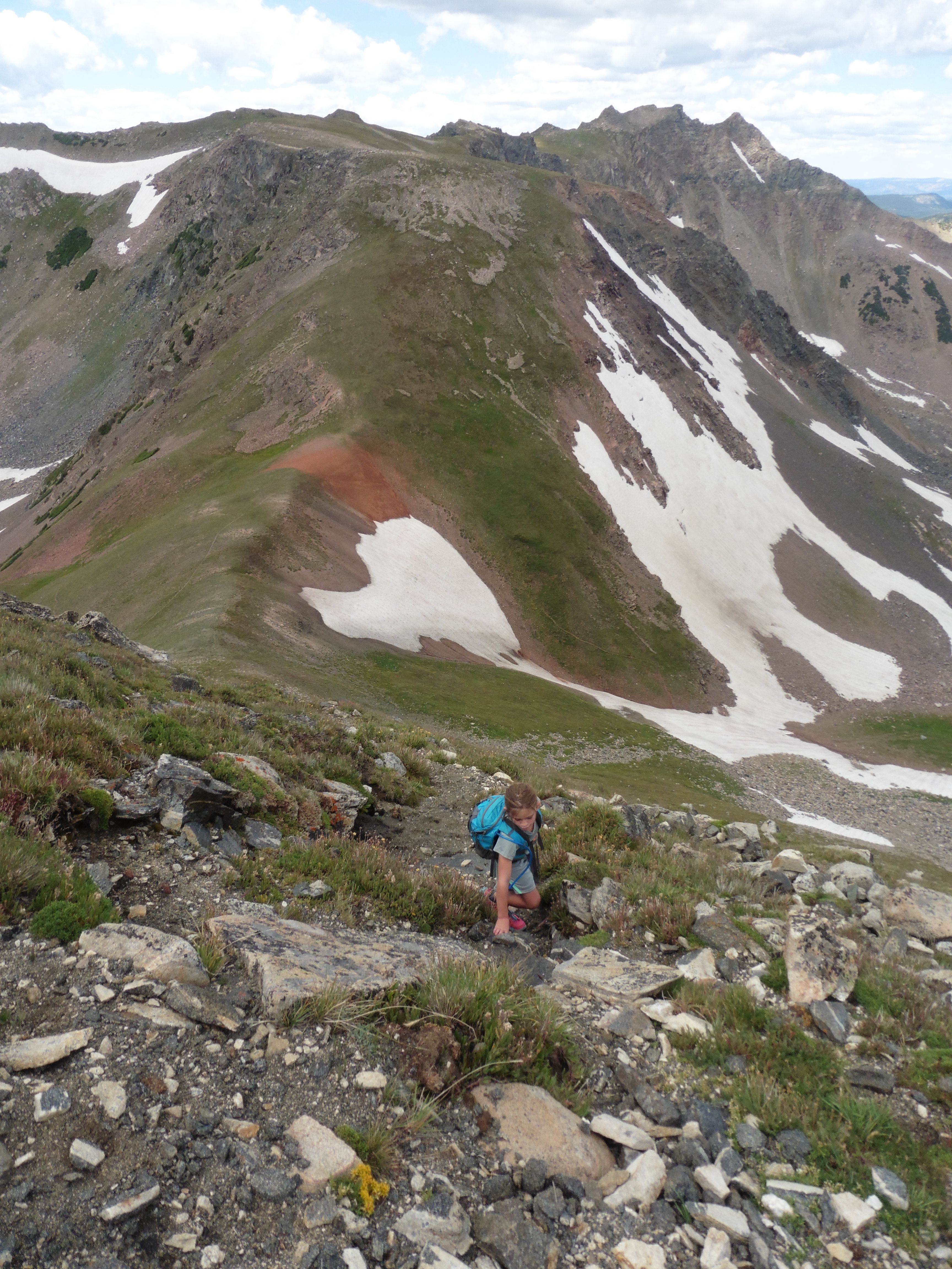 Ascending Flattop from Red Dirt Pass. This was not fun to descend.