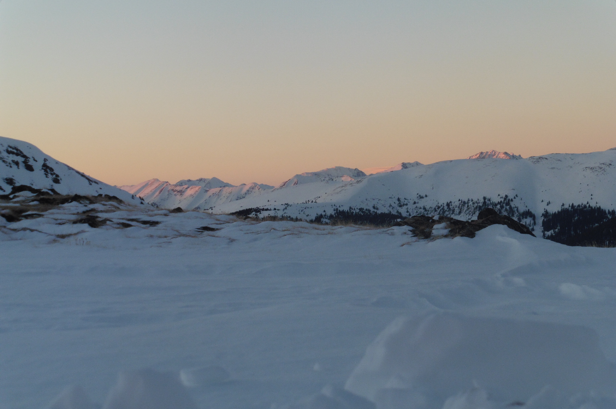 Lazy sunset pic from the comfort of my sleeping bag. Not a bad a view for lying in a tent.