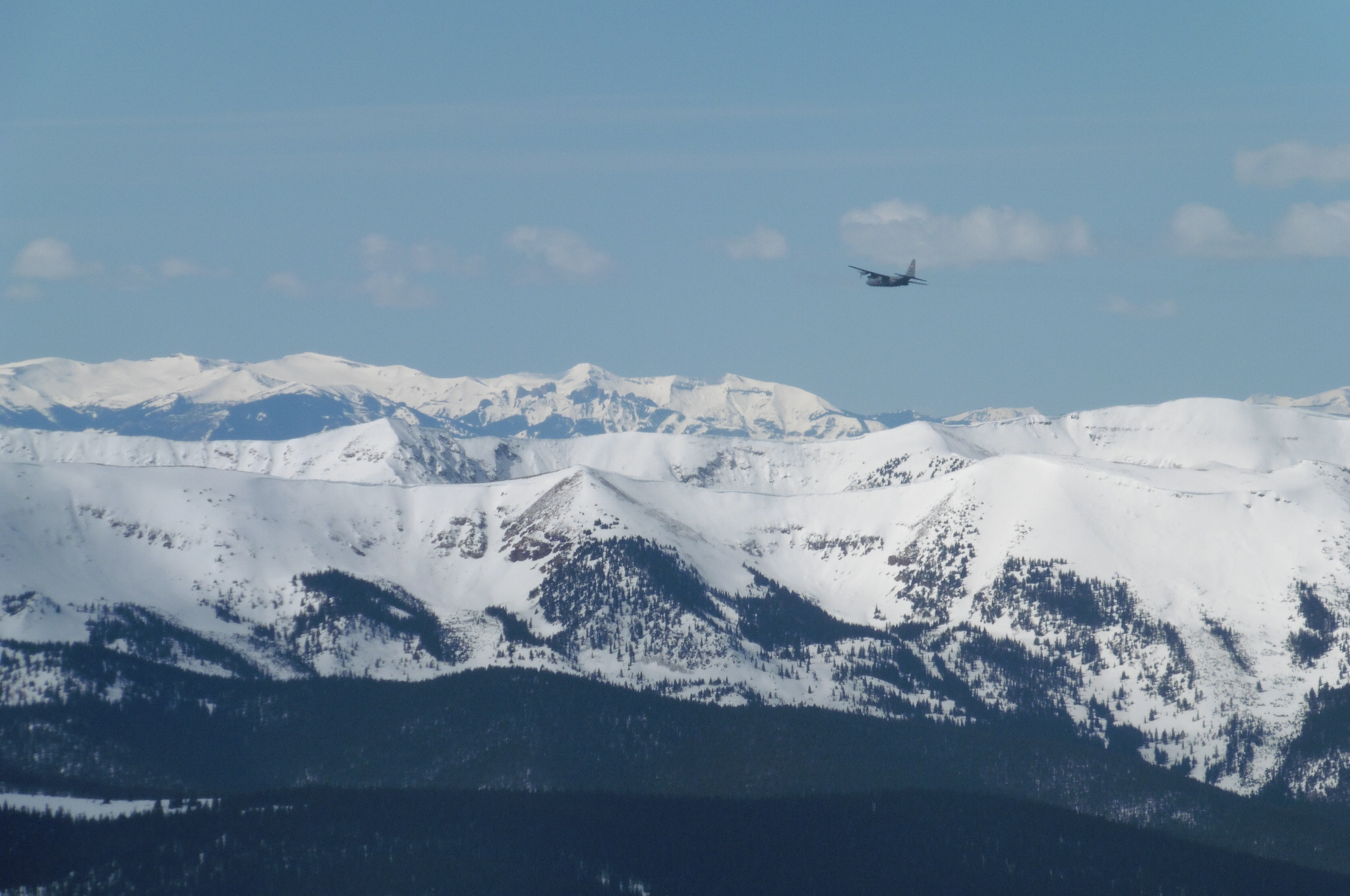 C130 buzzing the peaks