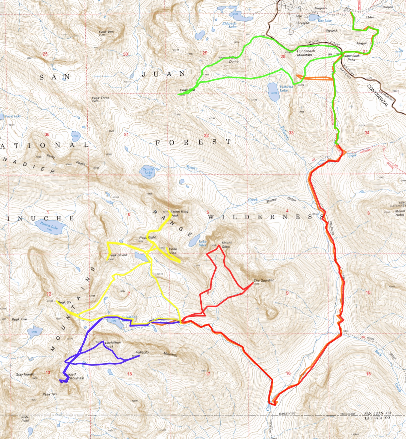 Weminuche Map