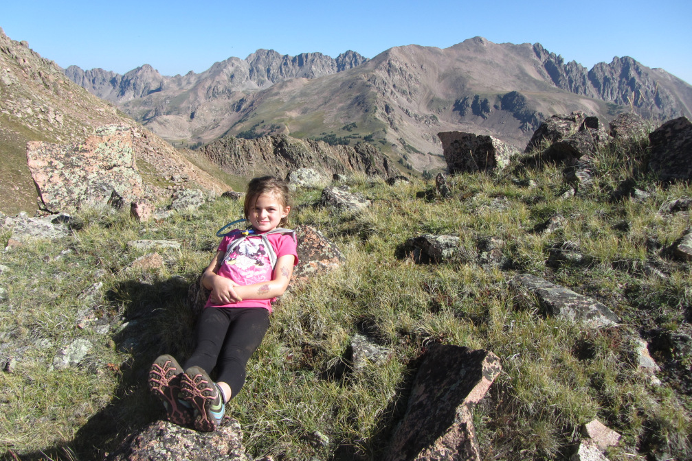 My (then) 5-year old on Eccles Pass