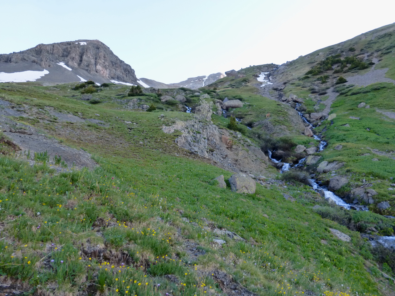 Top grass slope to Cirque