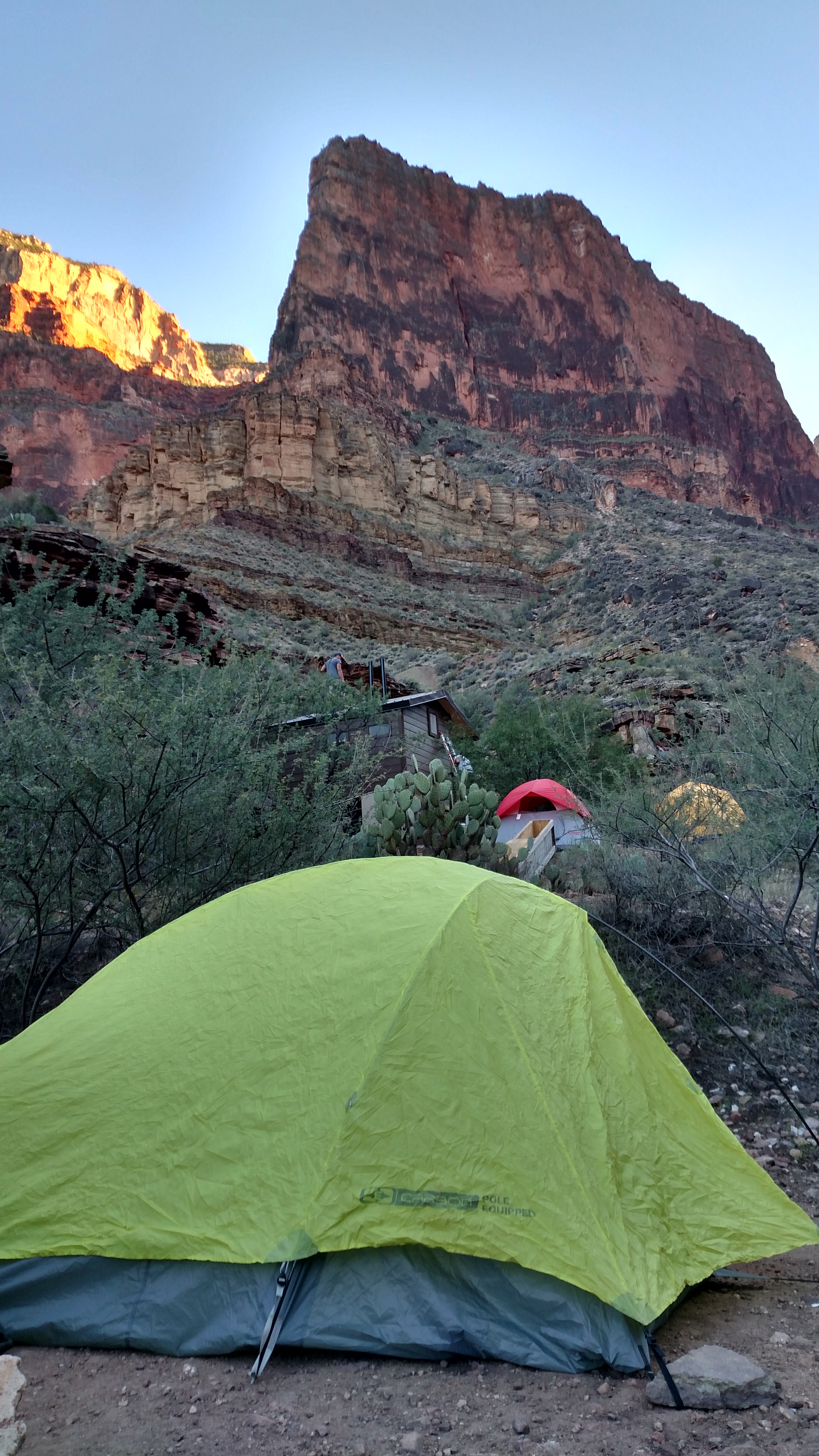 Hermit Camp with my view of the new crapper and Lookout Point