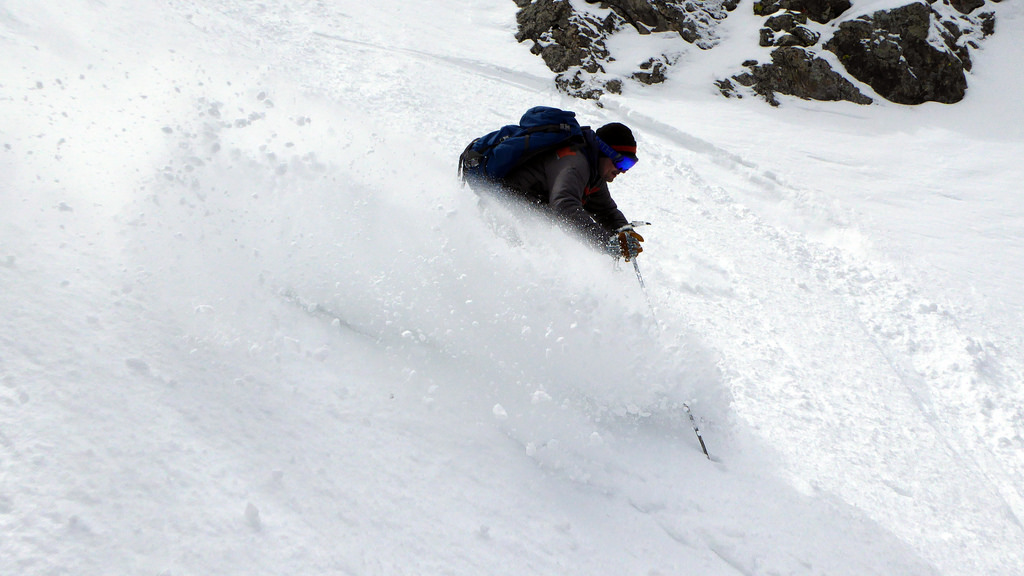 Sliding down the mountain on our arses, First skiing in the…