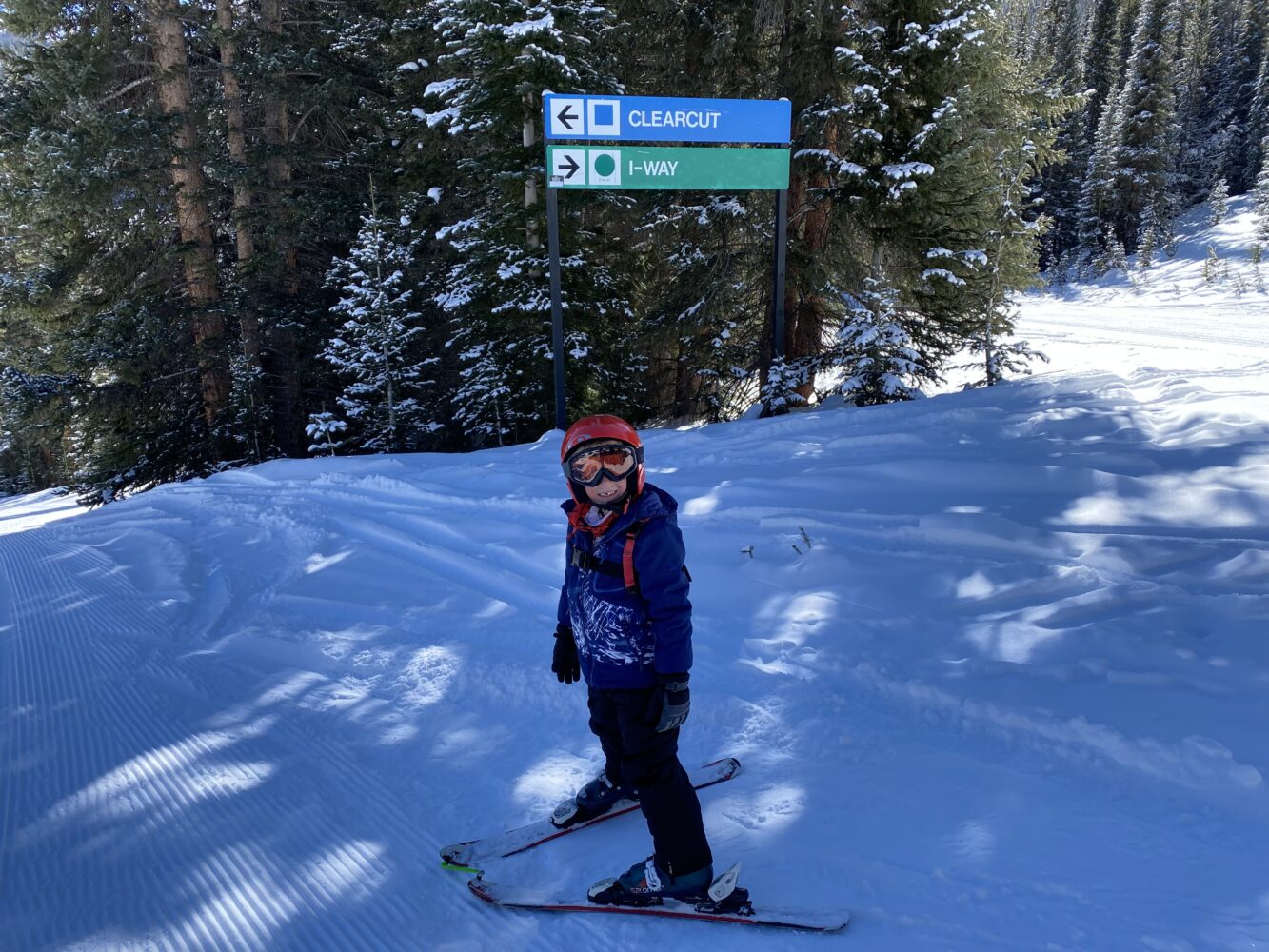 clear cut ski run copper mountain